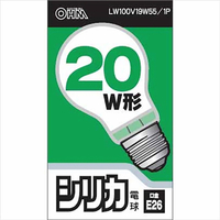 オーム電機 白熱電球 E26口金 全光束170lm(19W シリカ電球タイプ) 電球色相当 LW100V19W55/1P