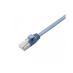 エレコム ツメ折れ防止フラットLANケーブル(Cat6準拠) 0．5m ブルー LD-GFT/BU05-イメージ1