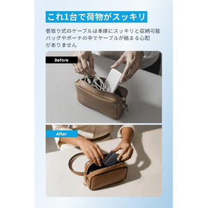 Anker Anker Nano Power Bank (10000mAh, 45W, 巻取り式 USB-Cケーブル) ブラック A1638N11-イメージ3