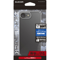 エレコム iPhone 16e用ZEROSHOCK ケース インビジブル フォルティモ メタルステッカー付 クリア PM-A25SZEROT2CR