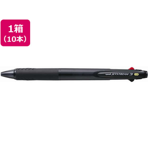 三菱鉛筆 ジェットストリーム3色0.38mm透明黒 10本 F398772-SXE340038T.24-イメージ1