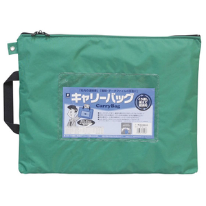 ミワックス キャリーバッグ B4 マチ無 緑 FC67478-CB-500-G-イメージ1
