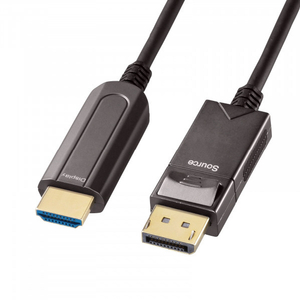 サンワサプライ DisplayPort-HDMI変換光ファイバーケーブル 20m KC-DPHDFB200-イメージ1