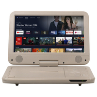 ティーズネットワーク 10．1インチアンドロイド搭載ポータブルDVDプレーヤー e angle select アイボリー PDA-101IVE4