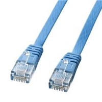 サンワサプライ カテゴリ6フラットケーブル（15m） ライトブルー KB-FL6-15LBN