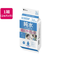 クレシア スコッティ ウェットティシュー 純水 ノンアルコール 36枚×24パック FCJ502E-77667