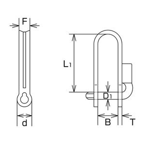 水本機械製作所 ステンレス レバーピンシャックル 呼び5mm 0.88136540 FC651GD-2051901-イメージ2
