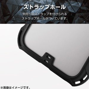 エレコム iPhone 16用ZEROSHOCK ケース フレームカラー ブラック PM-A24AZEROFCBK-イメージ7