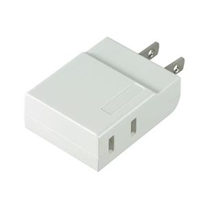 エルパ コンパクトタップ(2個口) ホワイト A-CT002BW-イメージ2