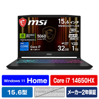 MSI ノートパソコン Katana 15 HX B14W ブラック KATANA15HXB14WFK3259JP