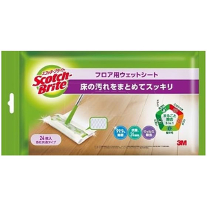 3M スコッチ・ブライト フロア用ウェットシート 24枚入 FCE615A-FW-WSM24-イメージ1