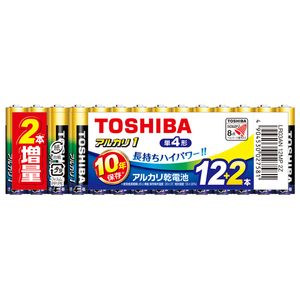 東芝 単4形アルカリ乾電池 12+2本入り アルカリ1 LR03AN 12MP 2Z 東芝 単4形アルカリ乾電池 12+2本入り アルカリ1 LR03AN 12MP 2Z