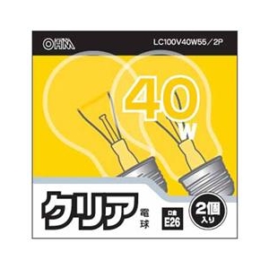 ●オーム電機の白熱球 40W クリア 2個入り。 メーカー商品詳細ページはこちら ホーム すべてのカテゴリー 照明・蛍光灯・電球 電球・蛍光灯 一般電球 家電 ●入数:2個 ●種別:クリア電球 ●光色