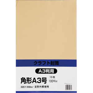 キングコーポレーション クラフト 角形A3 100g 10枚入 FCJ295L-KA3K100-イメージ2