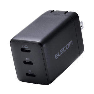 エレコム USB Power Delivery 67W AC充電器(C×3) ブラック MPA-AC11267BK-イメージ1