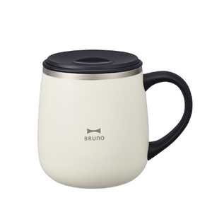 BRUNO 蓋つきステンレスマグ Short(0．32L) アイボリー BHK262-IV-イメージ1