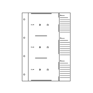 セキセイ 工事用アルバム 補充用替台紙 A4 E・Lサイズ4穴 50枚 F815295-AE-6WL-イメージ2