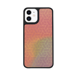 Dparks iPhone 12 mini用TWINKLE COVER キューブパターン ピンク DS19759I12-イメージ1