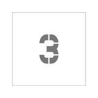 アイマーク ステンシル マグネット 3 文字サイズ50×40mm FC146JA-8364172