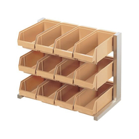 江部松商事 EBM/スペースオーガナイザー 3段4列 12ヶ入 ブラック FC156KY-0101200