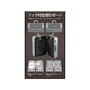 パール金属 キャプテンスタッグ スーツケース(TSAロックWF) S ブラック FC815RA-UV-93-イメージ7