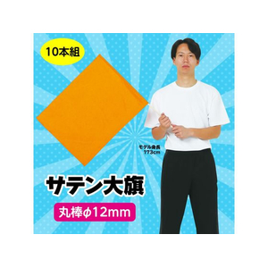 アーテック サテン大旗 φ12mm メタリックオレンジ 10本組 FCE434R-18427-イメージ2