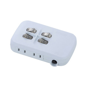 オーム電機 LEDランプ式節電タップ(4個口) HS-A1759W オーム電機 LEDランプ式節電タップ(4個口) HS-A1759W