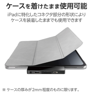 ロジテック iPad用 USB Type-C 6in1 一体型ドッキングステーション ジェットブラック LHB-PAPP6U3-イメージ5