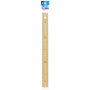 シンワ測定 竹製ものさし ３０ｃｍ 上下段１ｍｍピッチ ハトメ付 シンワ　竹製ものさし 71760-イメージ3