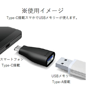 エレコム USB3．1アダプタ(Type-C-Standard-A) ブラック MPA-AFCMADBK-イメージ3