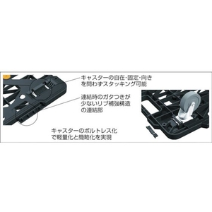 トラスコ中山 TRUSCO ルートバンメッシュタイプ 515×385 オール自在 黒 FC323GW-3629511-イメージ2