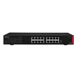 バッファロー 法人向け レイヤー2 Giga アンマネージPoEスイッチ ブラック BS-GU2216P-イメージ2
