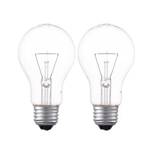 オーム電機 PS60形・E26口金 白熱球 100Wクリア電球タイプ 2個入り LC100V100W60/2P-イメージ2