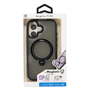 サンクレスト iPhone17用マグスタプラスケース ブラック I39FIJS02-イメージ2