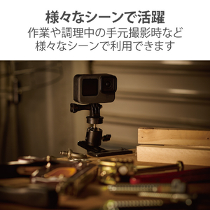 エレコム アクションカメラ用クリップマウント ブラック ACMBCP03BK-イメージ6