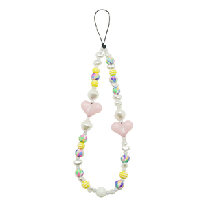 インプリンク IMHS06PK ビーズストラップ カラフルハート ピンク