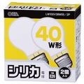 オーム電機 PS55形・E26口金 電球形蛍光灯 ホワイト 38Wシリカ電球タイプ 2個入り LW100V38W55/2P