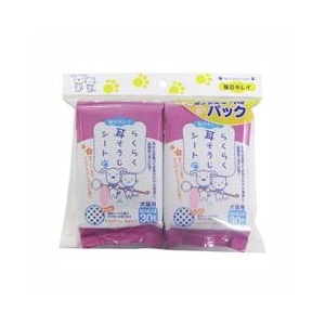 スーパーキャット 毎日キレイ らくらく耳そうじシート 犬猫用お買い得パック SCﾗｸﾗｸﾐﾐｿｳｼﾞｼ-ﾄｵｶｲﾄﾞｸ2P-イメージ1