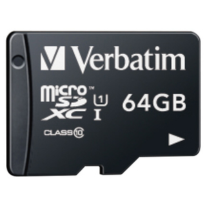 Verbatim microSDメモリーカード 64GB / UHS-1[最大90MB/s] ブラック MXCN64GJVZE-イメージ1