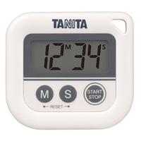 タニタ デジタルタイマー 丸洗いタイマー100分計 ホワイト TD-376N-WH