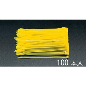 エスコ 結束バンド 黄 100本 200×4.6mm FCZ1170-EA475E-200-イメージ1