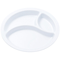 エンテック 丸ランチ皿(新型)3ツ切 (白) FC73141-NO.56W