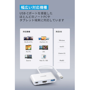 Anker PowerExpand 3-in-1 USB-C ハブ ホワイト A8339N21-イメージ7