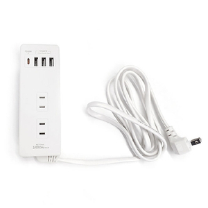 エアージェイ PD20W対応 USB+AC電源タップ(1．5m) ホワイト AOT-415WH-イメージ2