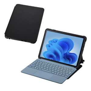 エレコム Surface Pro 12 インチ用ハイブリッドケース フラップ付 衝撃吸収 キーボード対応 ブラック TB-MSP25HVCKFBK-イメージ2