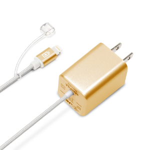 PGA LightningコネクタAC充電器タフケーブルタイプ 2.1A ゴールド PG-LAC21A23GD PGA LightningコネクタAC充電器タフケーブルタイプ 2.1A ゴールド PG-LAC21A23GD