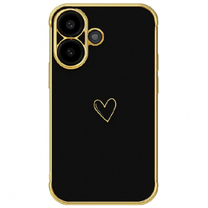 COCO　CASE iPhone 17用キラリンハートケース ブラック 1716-17-BLACK-イメージ1