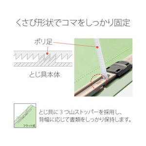 プラス PPフラットファイル A4タテ(A3二つ折り)グリーン NO.125FP FCC6535-98-376NO.125FP-イメージ5