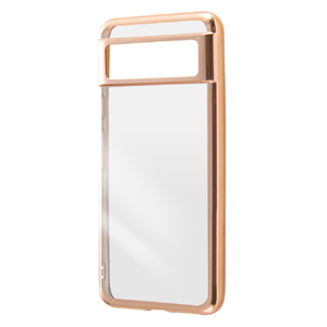 レイ・アウト Google Pixel 8用TPUソフトケース META Frame ピンクゴールド RT-GP8HT2/PGM-イメージ1