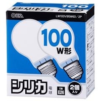 オーム電機 PS60形・E26口金 電球形蛍光灯 ホワイト 95Wシリカ電球タイプ 2個入り LW100V95W602P